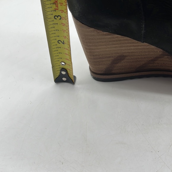 Caslon Black Suede Wedge Ankle Bootie with Faux fur lining Sz 10. BAB2516H - Picture 7 of 8